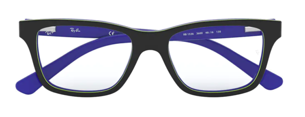 Ray-Ban Junior RY1536 c.3600 tummanharmaa/sininen, kiiltävä
